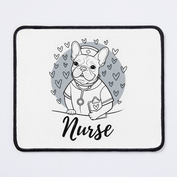 Item preview, Cute French Bulldog Nurse – Healthcare Hero Puppy Design designed and sold by ClinicalHubs.