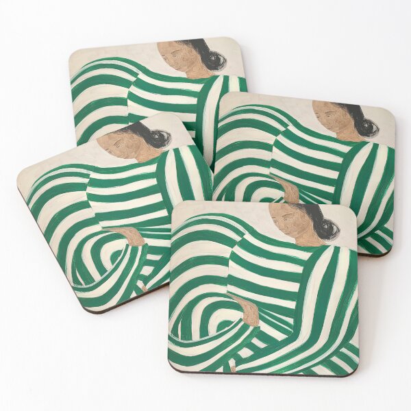 Item preview, Sofia Lind Green Stripes designed and sold by Kimmomaki.