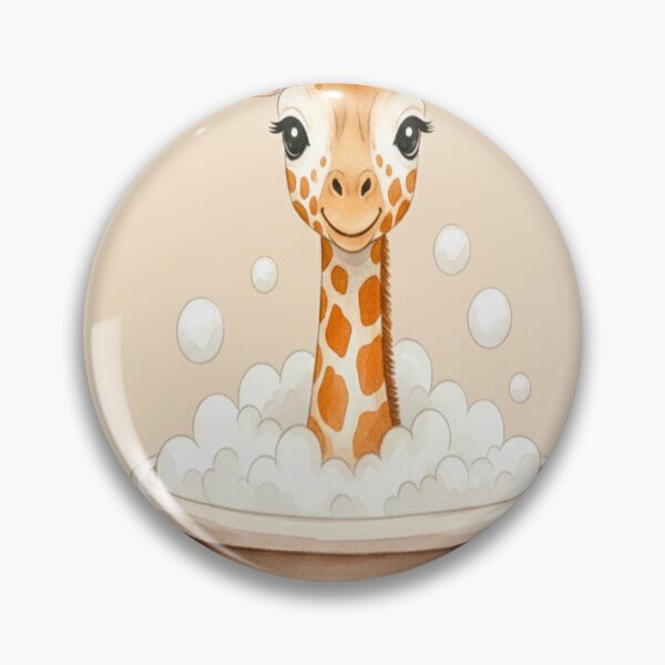 Item preview, Giraffe in Bathtub Nursery Art Watercolor Safari Print designed and sold by shopcanva.