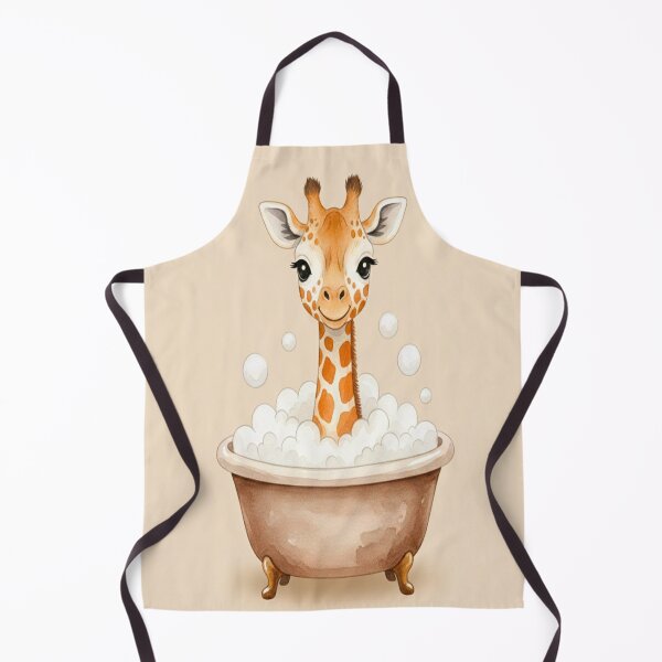 Item preview, Giraffe in Bathtub Nursery Art Watercolor Safari Print designed and sold by shopcanva.