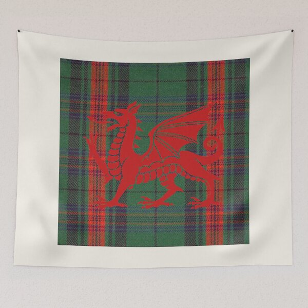Item preview, ✨ Owen Welsh Tartan – The Noble Lineage & y Ddraig Goch - the red dragon v4 designed and sold by WheelieGdArt.