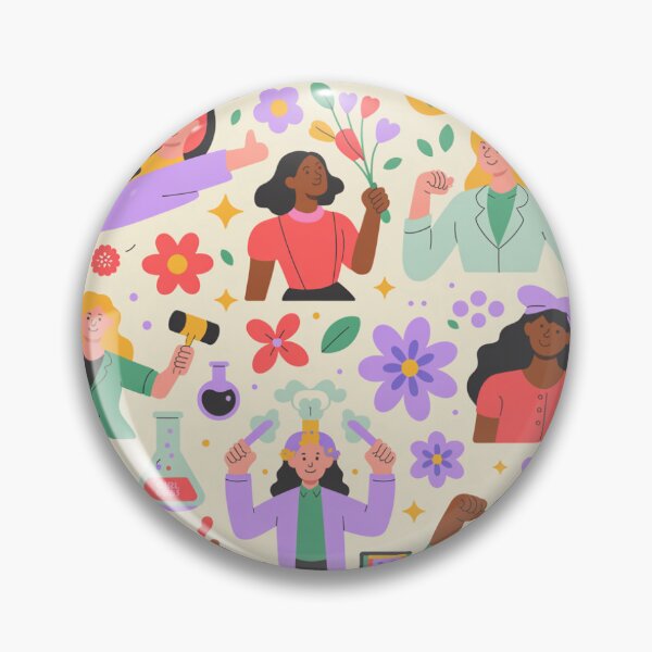 Item preview, Girl Boss Science Pattern – Empowered Women in STEM Celebration   designed and sold by Midnight Veil Designs.