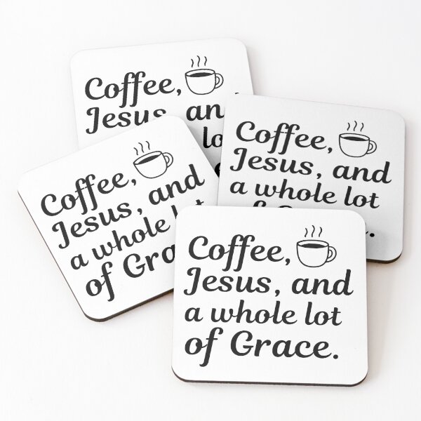 Item preview, Coffee Jesus and Grace Shirt for Light Colors – Christian Coffee Lover Gift – Faith Based Inspirational Quote – Cute Religious Typography Design designed and sold by CodeDragon Designs.