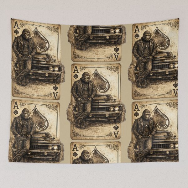 Item preview, Vintage Gorilla Ace of Spades Muscle Car designed and sold by rekan.design.