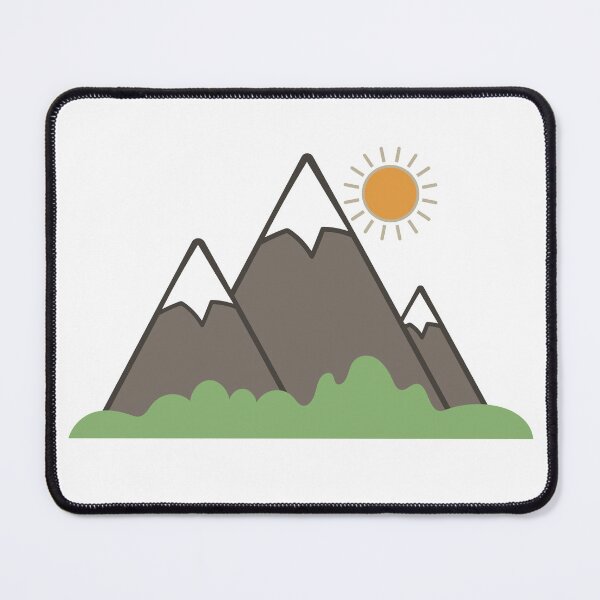 Item preview, Minimalist Alpine Peaks Nature Adventure Sun designed and sold by risingrocket.