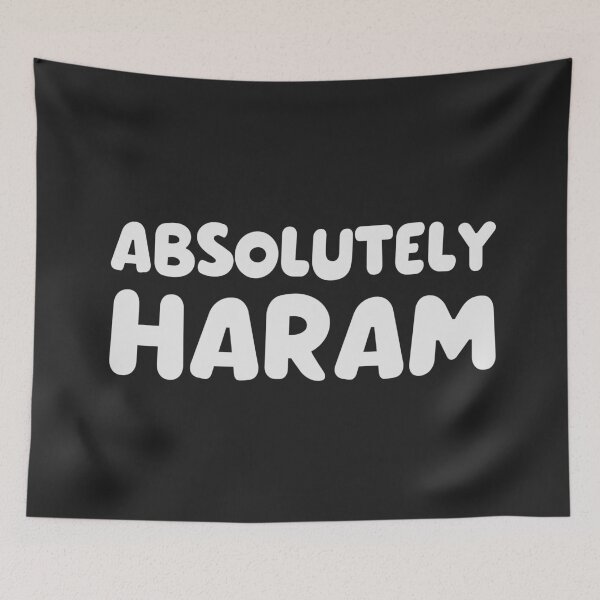 Item preview, Absolutely Haram Bold Bubble Typography Islamic Quote designed and sold by Miniature Store.