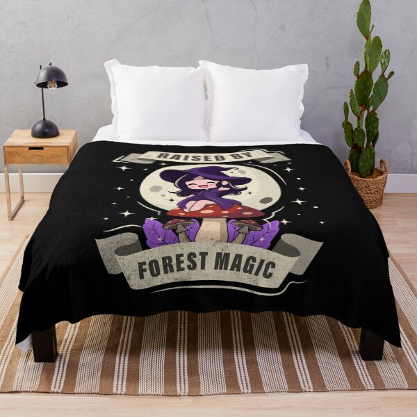 Item preview, Raised by Forest Magic – Cute Witch Mushroom Cottagecore Fantasy Design designed and sold by DREEMBLOOM Designs.