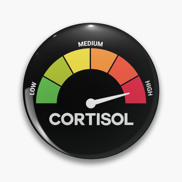 Item preview, Funny Cortisol High Level Stress Meter Meme – Anxiety & Burnout Humor Design designed and sold by artworkathome.