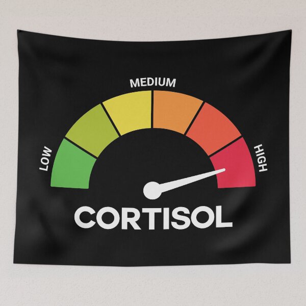 Item preview, Funny Cortisol High Level Stress Meter Meme – Anxiety & Burnout Humor Design designed and sold by artworkathome.