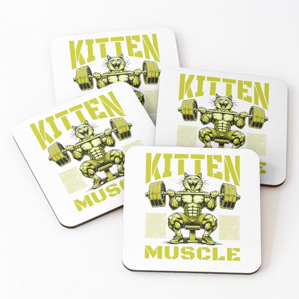 Item preview, Buff Kitten Weightlifting - Gym Cat Bodybuilder designed and sold by Abaseen.