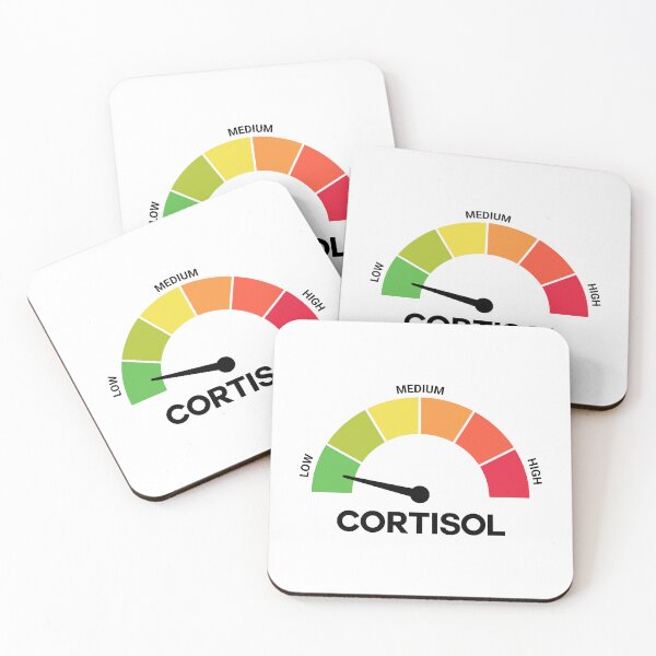 Item preview, Funny Cortisol Low Level Stress Meter Meme – Anxiety & Burnout Humor Design designed and sold by artworkathome.