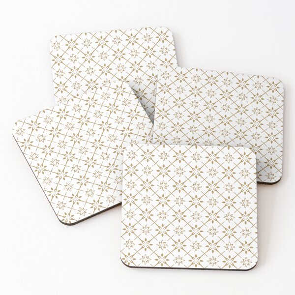 Item preview, Elegant Gold Geometric Floral Seamless Pattern on Cream Background designed and sold by FashioonTrends.