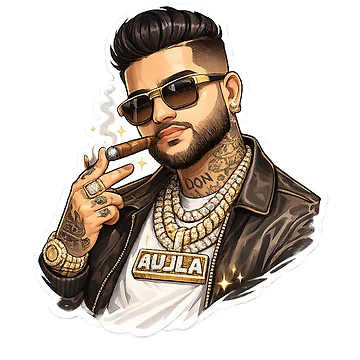 Artwork thumbnail, Luxury Punjabi Rapper Style Sticker by LSChauhan