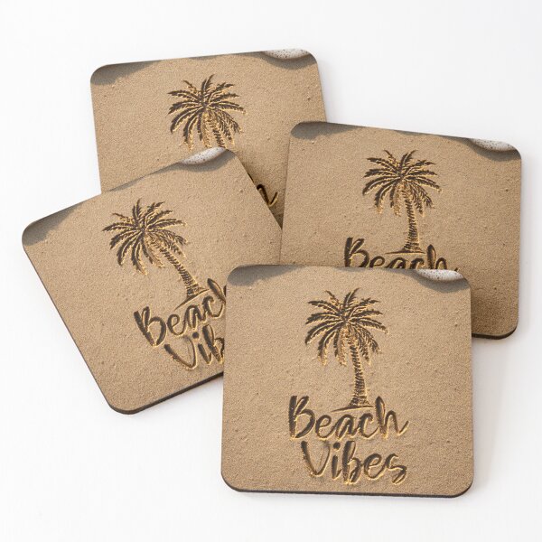 Item preview, Tropical Palm Tree Beach Vibes Sand Writing designed and sold by chase-thewave.