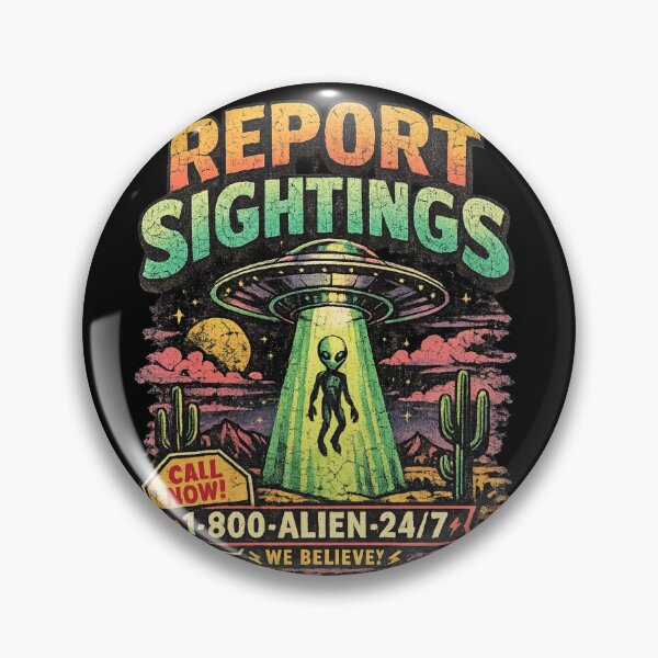 Item preview, Report Sightings UFO Hotline Shirt – 90s Alien Abduction Graphic Tee – Vintage Desert UFO Warning Design designed and sold by JonelCrafts.