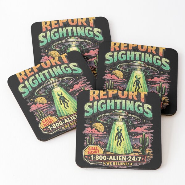 Item preview, Report Sightings UFO Hotline Shirt – 90s Alien Abduction Graphic Tee – Vintage Desert UFO Warning Design designed and sold by JonelCrafts.