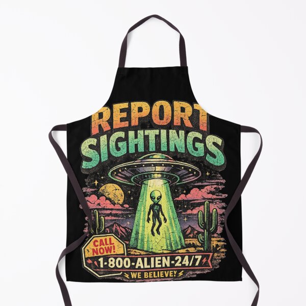 Item preview, Report Sightings UFO Hotline Shirt – 90s Alien Abduction Graphic Tee – Vintage Desert UFO Warning Design designed and sold by JonelCrafts.