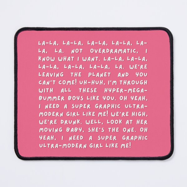 Item preview, Super Graphic Ultra Mondern Girl Lyrics - Chappell Roan designed and sold by whygracie.
