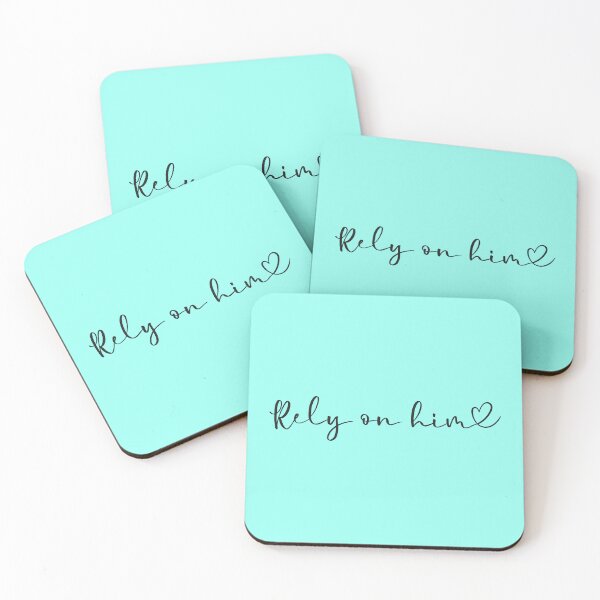 Item preview, Rely on Him Minimalist Cursive Faith Quote Heart Art designed and sold by Miniature Store.