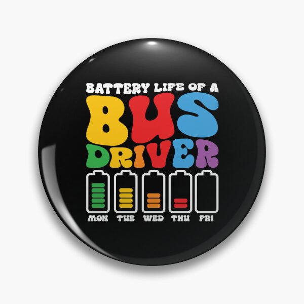 Item preview, Funny Bus Driver Battery School Bus Driver Bus Public Buses designed and sold by farhanhafeez.
