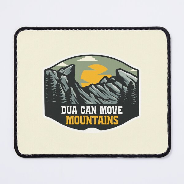 Item preview, Dua Can Move Mountains Vintage Mountain Badge Islamic Motivation designed and sold by Miniature Store.