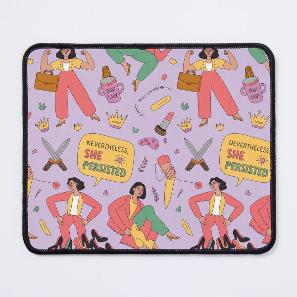 Item preview, Boss Lady Nevertheless She Persisted – Feminist Empowerment Pattern designed and sold by Midnight Veil Designs.