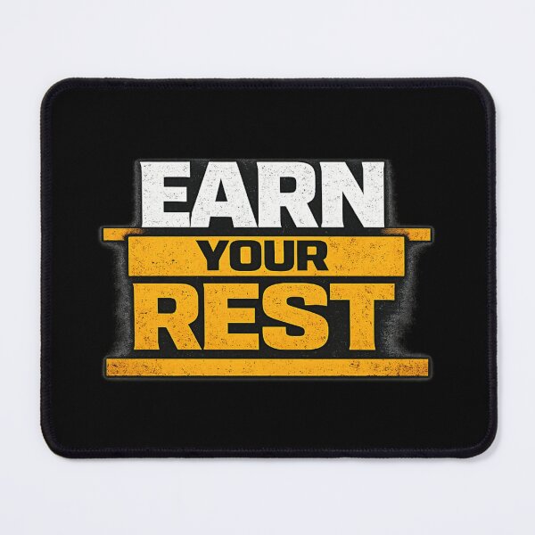 Item preview, Earn Your Rest Discipline Work Ethic Motivation Design designed and sold by Wolf Garage.