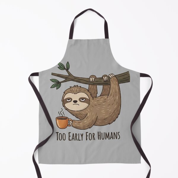 Item preview, Funny Sloth Coffee Too Early For Humans Introvert designed and sold by IvoryArtDesign.