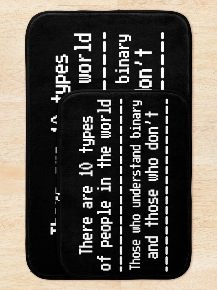 Thumbnail 5 of 6, Bath Mat, Computer Science Binary System Dual System Programmer designed and sold by ScienceCorner.