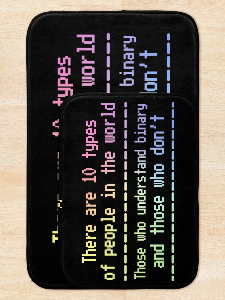 Thumbnail 5 of 6, Bath Mat, Computer Science Binary System Dual System Programmer designed and sold by ScienceCorner.