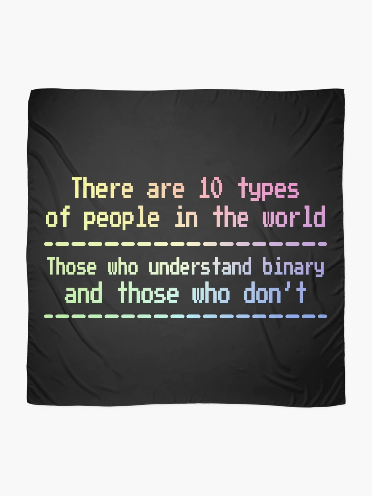 Thumbnail 2 of 3, Scarf, Computer Science Binary System Dual System Programmer designed and sold by ScienceCorner.