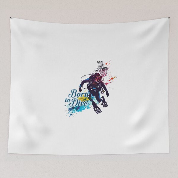 Item preview, Born to Dive – Free Spirit Under the Sea designed and sold by MuninosShop.