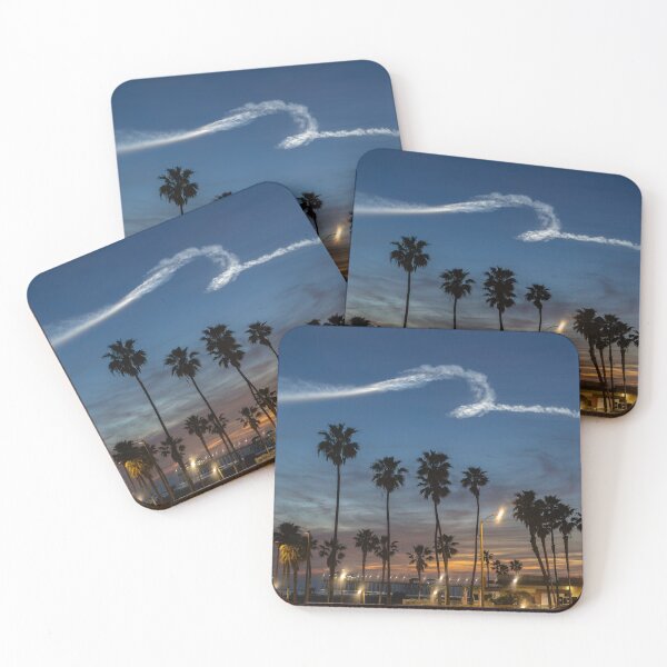 Item preview, Space X 600th Falcon Rocket Trail Huntington Beach Pier designed and sold by PsychoAlien.com.