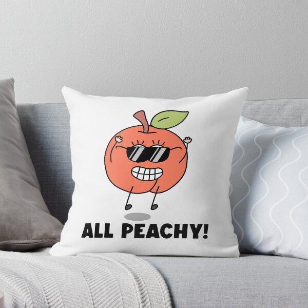 Item preview, All Peachy Happy Peach Cartoon designed and sold by pinkerverse.