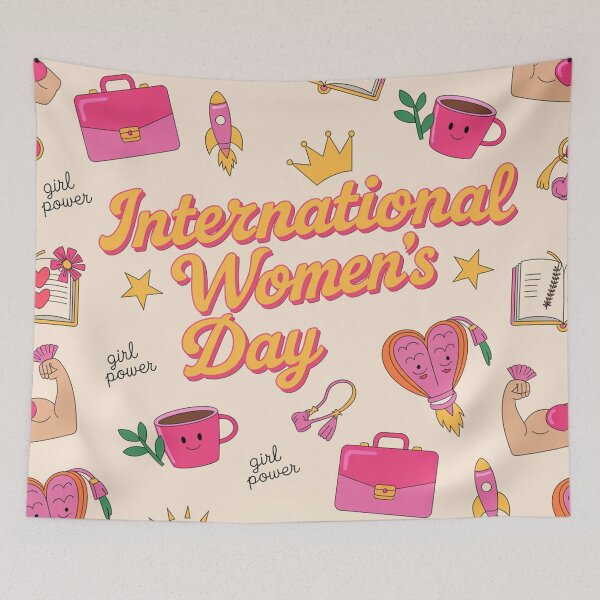 Item preview, International Women's Day Girl Power Pattern – Empowered Icons Celebration   designed and sold by Midnight Veil Designs.