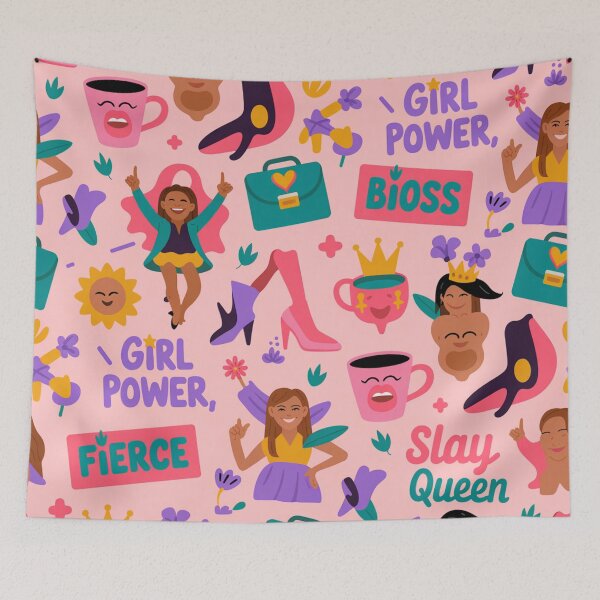 Item preview, Girl Power Fierce Boss Pattern – Slay Queen Empowerment Design   designed and sold by Midnight Veil Designs.