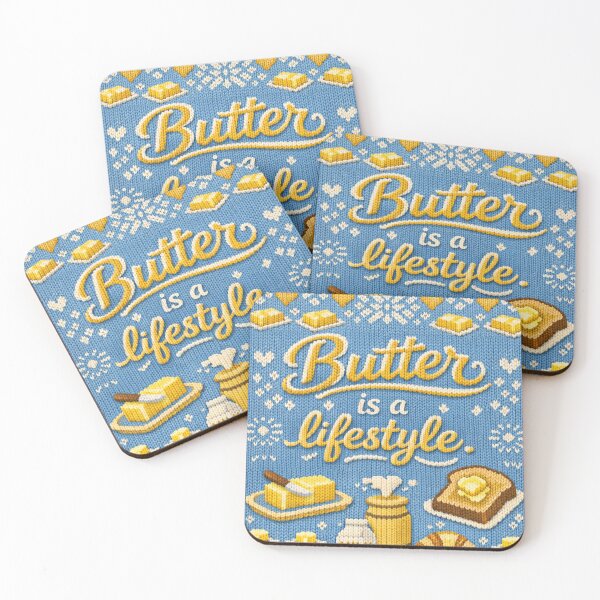 Item preview, Butter is a lifestyle knitting pattern baking breakfast saying designed and sold by Mauswohn.