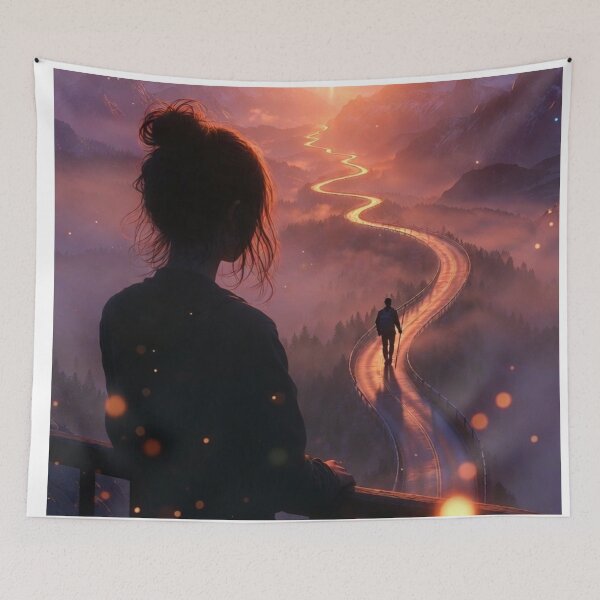 Item preview, Golden Horizon of Unspoken Love designed and sold by PixelVibe782.
