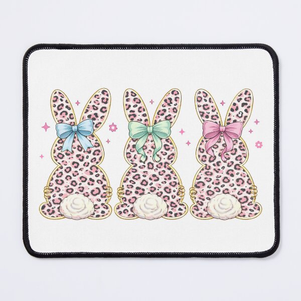 Item preview, Leopard Easter Bunny Trio with Bows designed and sold by Lbeck1869.