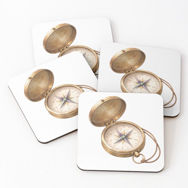 Item preview, Vintage Compass in Minimalist Watercolor designed and sold by TQOrden.