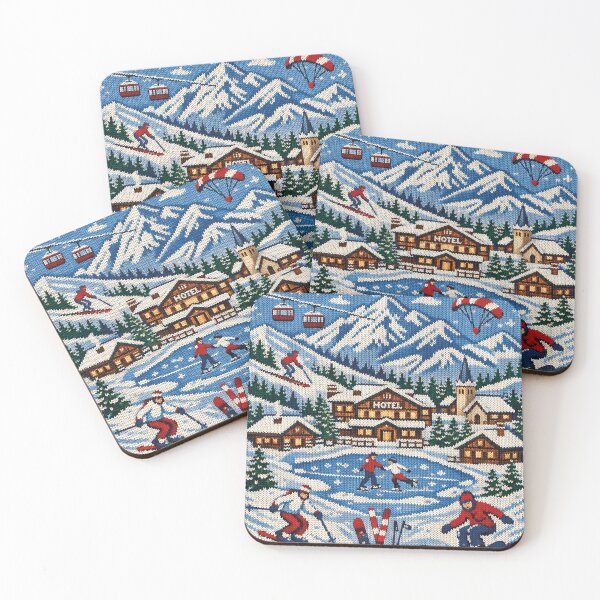 Item preview, Winter holiday in the mountains, Alps, cozy knitting pattern designed and sold by Mauswohn.