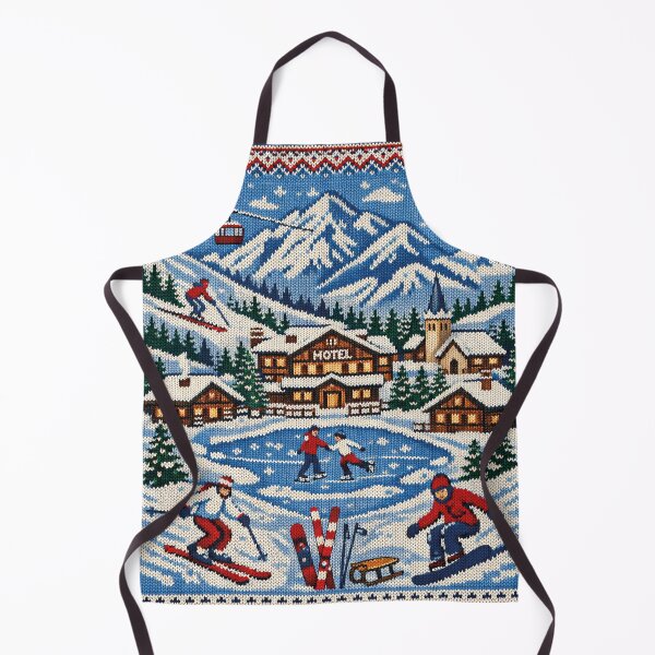 Item preview, Winter holiday in the mountains, Alps, cozy knitting pattern designed and sold by Mauswohn.