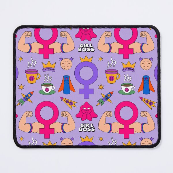 Item preview, Girl Boss To the Moon – Feminist Empowerment Pattern designed and sold by Midnight Veil Designs.