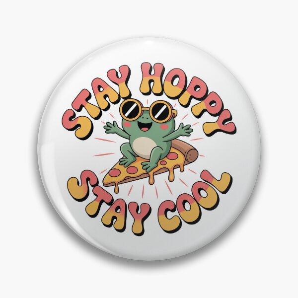 Item preview, Kawaii Frog, Cute Kawaii Frog Riding On A Pizza Slice designed and sold by graphic-genie.