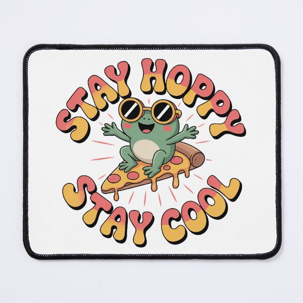 Item preview, Kawaii Frog, Cute Kawaii Frog Riding On A Pizza Slice designed and sold by graphic-genie.