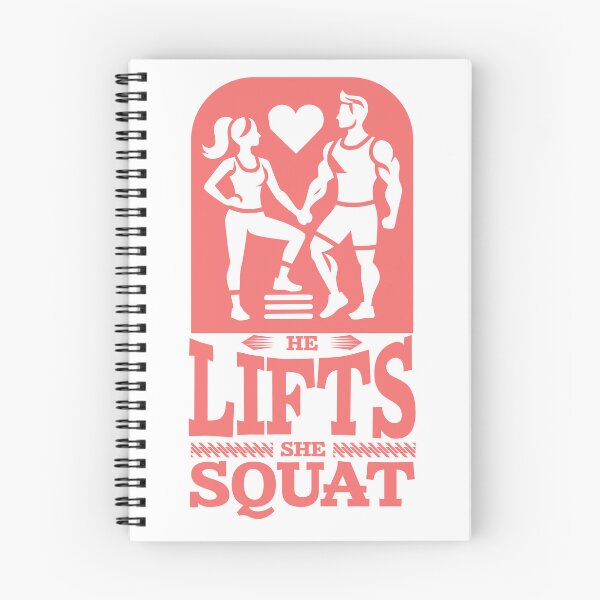 Item preview, He Lifts She Squats - Gym Couple Fitness Goals designed and sold by Abaseen.
