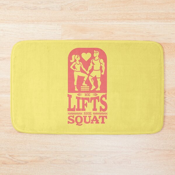 Item preview, He Lifts She Squats - Gym Couple Fitness Goals designed and sold by Abaseen.