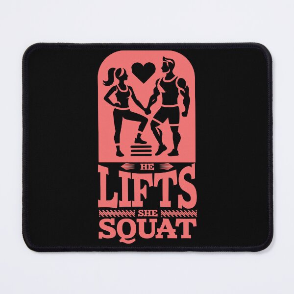 Item preview, He Lifts She Squats - Gym Couple Fitness Goals designed and sold by Abaseen.