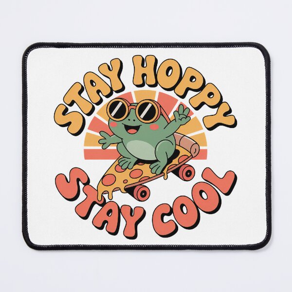 Item preview, Kawaii Frog, Cute Kawaii Frog Riding On A Pizza Slice designed and sold by graphic-genie.