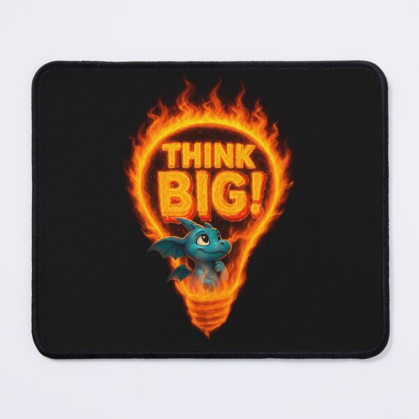 Item preview, Think Big! Creative Inspirational Cute Dragon Motivation Art designed and sold by Be Free Effect.